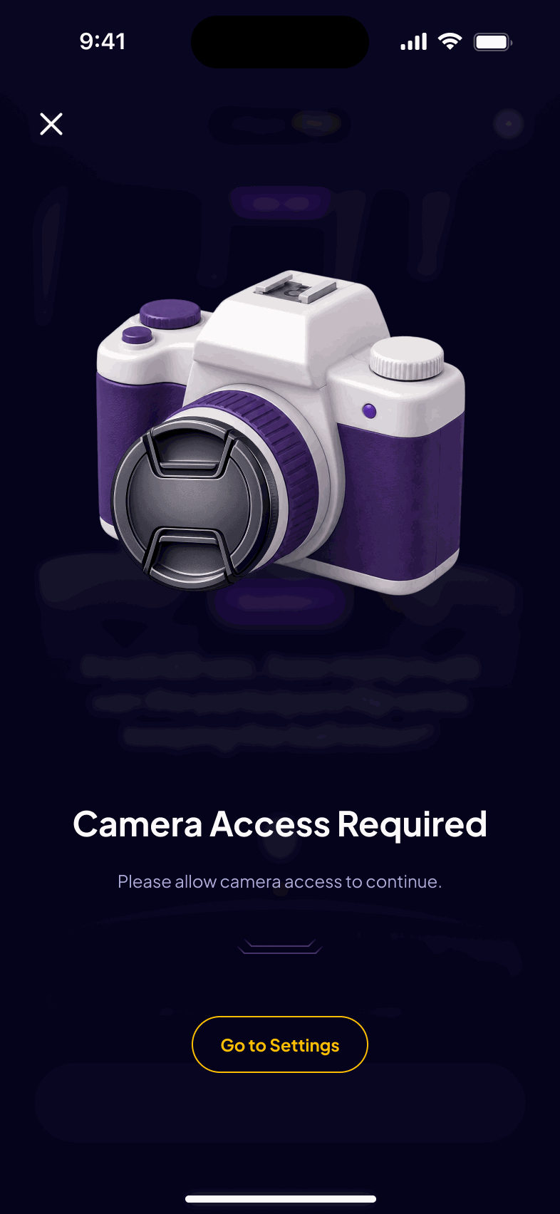Camera access required